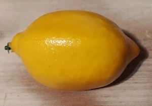 Artificial Lemon Large - Yellow Plastic Faux Fruit Lemons Citrus Fake Fruit - Picture 1 of 4