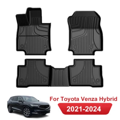 Car Floor Mats Liners TPE Carpet For 2021-2024 Toyota Venza Hybrid All Weather Foto 1 de 4