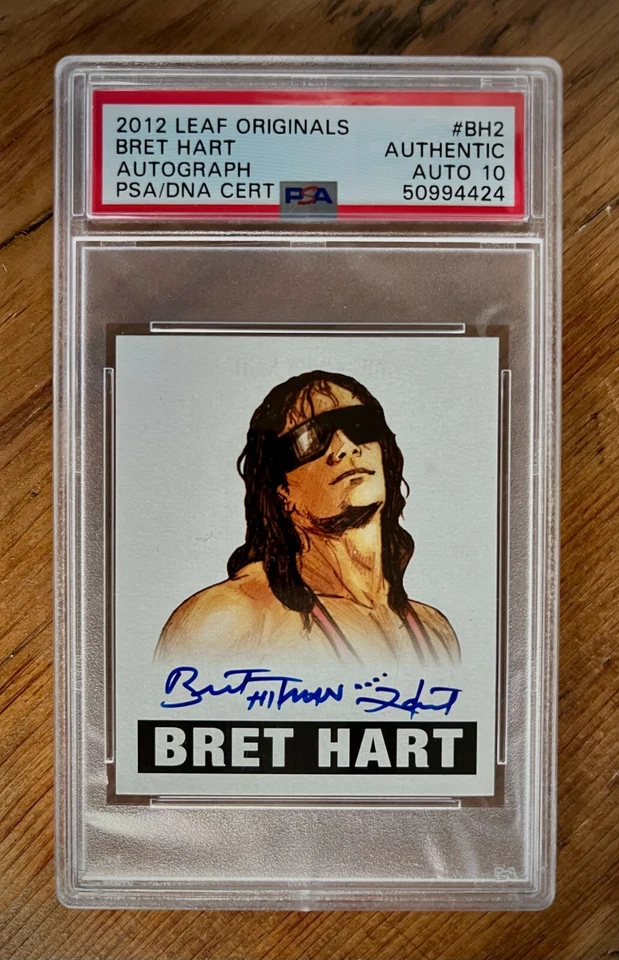 2012 Leaf Originals Wrestling Bret Hitman Hart #BH2 Auto Autograph PSA WWE Card - Image 1 of 2