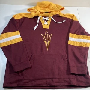 NEW Arizona State Sun Sun Devils Hoodie 2XL Colosseum 2.0 Lace Up Sweatshirt NWT - Picture 1 of 8