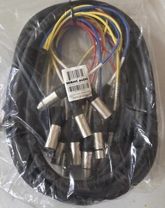 Audio XLR Pro Fantail Snake Cable - 12 channels x 15 ft - Picture 1 of 1