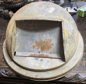 Vintage Dome Top Galvanized 21” Push Door Trash Can - Lid Only - Picture 1 of 3