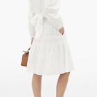 Merlette White Castell Smocked Tiered Cotton Skirt NWOT Sz. 4