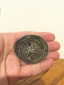 1987 BTS Ducks Unlimited 50th Anniversary Belt Buckle - Picture 1 of 3