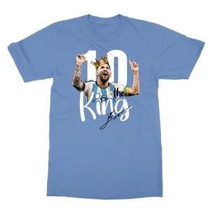 Lionel Messi 10 The King Football GOAT Soccer Fans Unisex T-Shirt - Picture 1 of 4