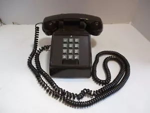 Vintage Premier Push Button Phone Desk Top XLong Cord Brown 1987 WORKS SEE VIDEO - Picture 1 of 22