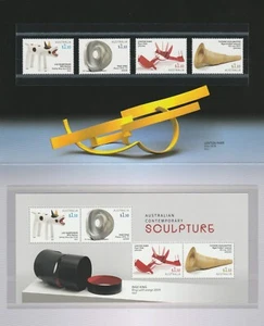 AUSTRALIA 2021 - CONTEMPORARY SCULPTURE Minisheet & Set MNH in POP Stamp Pack - Picture 1 of 3