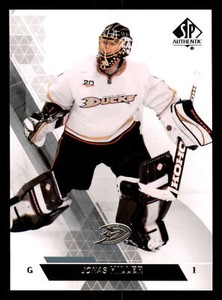 2013 SP Authentic Jonas Hiller #99  Anaheim Ducks