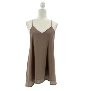 NWT Umgee USA Lined Taupe Cami Tank Top Womens Small - Picture 1 of 6