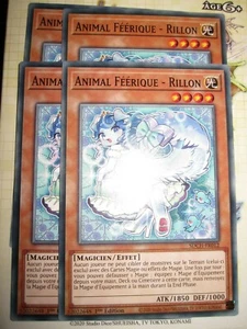 YU-GI-OH! PLAYSET (LOT DE 4) ANIMAL FEERIQUE RILLON SDCH-FR012 NEUF FRANCAIS ED1 - Imagen 1 de 1