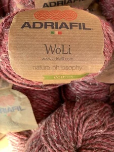 18x50g BALLS OF ADRIAFIL `WOLI` ARAN YARN 70% WOOL/30% LINEN - Picture 1 of 4