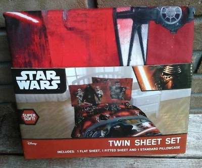 Juego de sábanas gemelas rojas Star Wars 3 piezas Disney Jay Franco NUEVO Foto 1 de 3