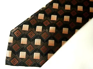 Croft & Barrow Herren Krawatte Krawatte schwarz braun geometrisch 59" Karriere - Bild 1 von 4