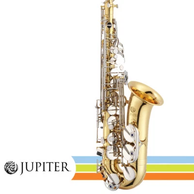 Jupiter JAS710GNA Lacquered Brass Body Alto Key of Eb Saxophone With Case - Image 1 of 4