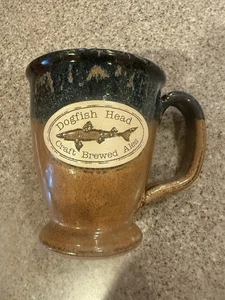 Dogfish Head Beer Craft Brewed Ales Sunset Hills Stoneware Coffee Mug Handmade - Picture 1 of 4