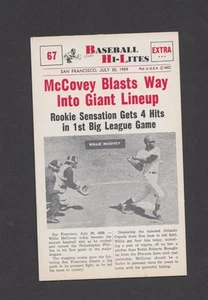 1960 Willie McCovey Nu-Card Scoops Baseball Hi-Lites San Francisco Giants Rookie - Picture 1 of 2