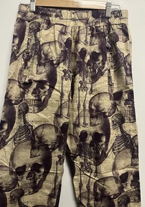 Chris Port New York Skeleton Skull Pants Elastic-Waist 32-inseam *1 rip on front - Picture 1 of 18