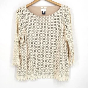 GANT Rugger Lazy Top Cotton Blouse Tunic Designer Luxury Size UK42 USA L Beige - Picture 1 of 9
