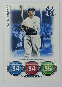 2010 Topps Attax Battle of the Ages Babe Ruth, New York Yankees, HOF