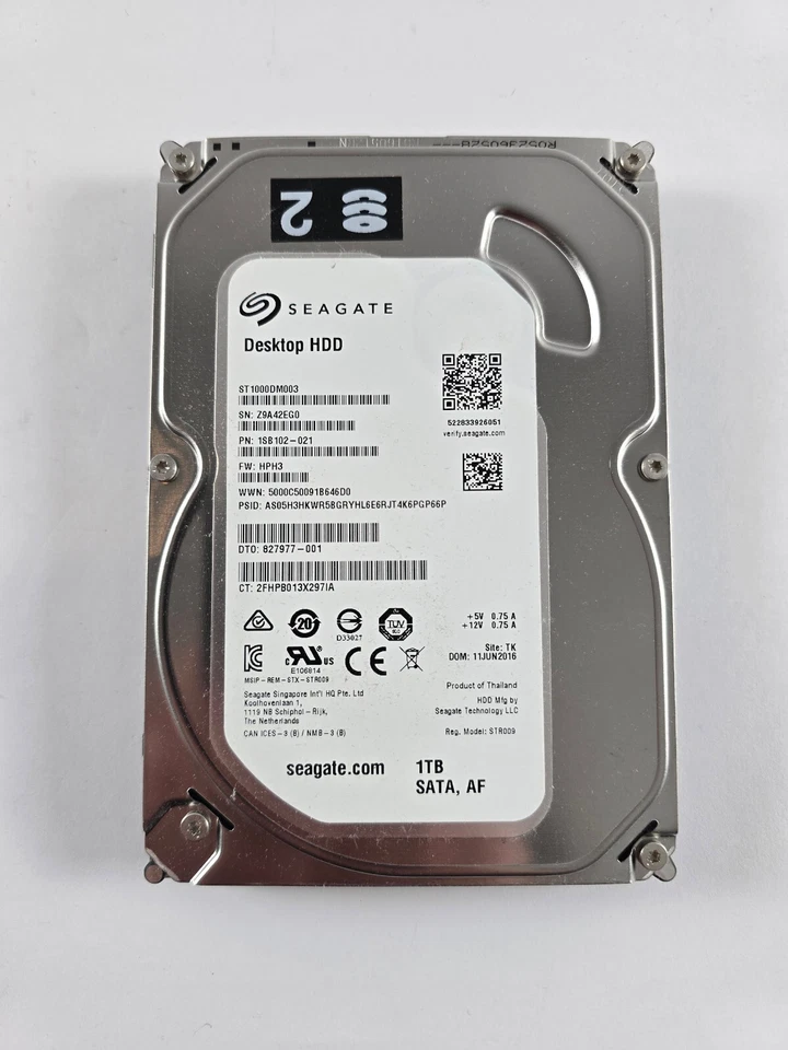 1 TB Desktop HDD 3.5 Zoll SATA-III 6Gb/s ST1000DM003 Seagate - Bild 1 von 1