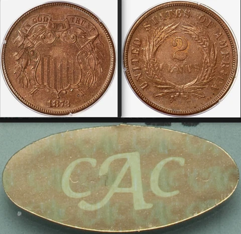 1873 PCGS PR62 GOLD CAC Open 3 π΄ 500 Minted! Proof-Only #1 Key 2c β
 Two Cents β
 Cover