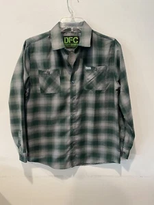 DIXXON Flannel Co. Youth Button Snap Long Sleeve Shirt Green Black DFC Sz XL - Picture 1 of 8