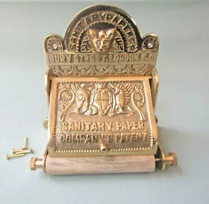 SOLID BRASS Rustic vintage victorian style toilet roll holder loo roll holder - Picture 1 of 4