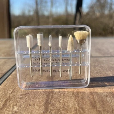 Electric Manicure Drill Tips 6 Piece Nail File Tool Grinder Polisher Buffer Set - Image 1 of 2