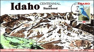 Scott 2439 25 centesimi anagramma Idaho dipinto a mano FDC 15 di 50 - Foto 1 di 2