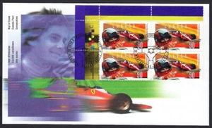 FORMULA 1, FERRARI T-3 = GILLES VILLENEUVE Official FDC UL PB Canada 1997 #1648 - Picture 1 of 2