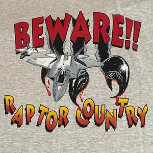 Raptor Country T-Shirt Jurassic Park Gr. L Jerzees Heavyweight Baumwollmischung grau - Bild 1 von 7