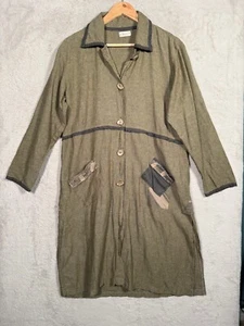 Vintage Made In USA Bodil Maxi Dress Women’s Size L / XL Green - Picture 1 of 5