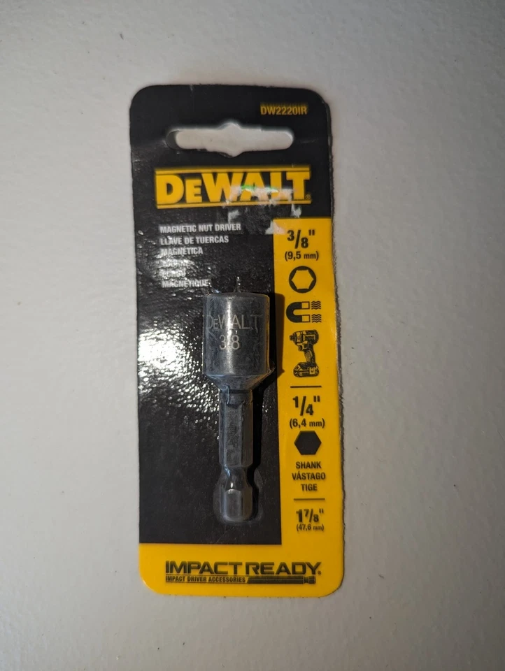 DeWALT DW2220IR Impact Ready 3/8" Magnetic Nut Driver, 1-7/8" Length - Image 1 of 1