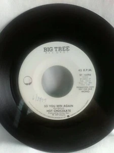 Hot Chocolate - So You Win Again, PROMO 45, mono & stereo 1977 Big Tree VG+ - Picture 1 of 4