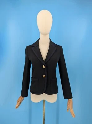 Blazer Tory Burch NUEVO XS Negro Mezcla Lana Dos Botones Nuevo con Etiquetas Foto 1 de 4