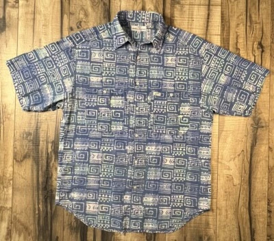 Vintage GUESS Georges Marciano USA Made Small Abstract Short Sleeve Button Up . - Image 1 of 4