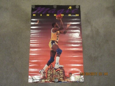 1991 magic johnson lakers magic kingdon poster by costacos bros/ new - Image 1 of 3