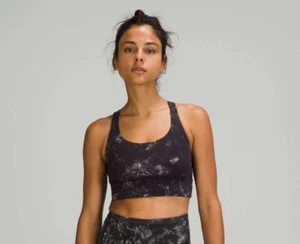 Sujetador Lululemon Energy Longline *Soporte Medio, Tazas B-D Aquila Negro Multi talla 4 - Imagen 1 de 5