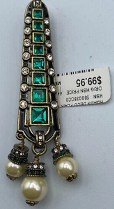 Prendedor de cristal Heidi Daus "Deco Flair" Green Think St Patricks Day nuevo con etiquetas $99 - Imagen 1 de 4