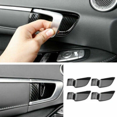 For Hyundai Sonata 2020-2023 Carbon FiberDoor Handle Bowl Cover decor Trim 4X - Image 1 of 4
