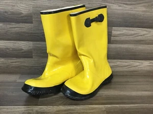 CLC Work Gear Mens Over The Shoe Yellow Slush Boots Sz 13 Waterproof D5 - Picture 1 of 12