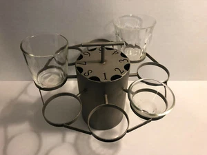 Whiskey Flight Industrial Style 8 slots metal mancave barware Bourbon Scotch - Foto 1 di 12