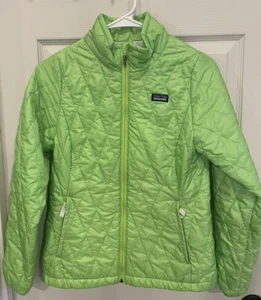 Patagonia Kids Lightweight Green Puffer Jacket Size Large (12) - Picture 1 of 12