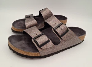 Birkenstock Arizona Black Rainbow Sparkle EU 40 Nar Width VGUC - Picture 1 of 9