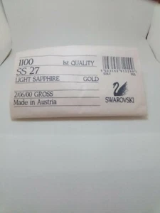 Swarovski 1100 SS 27 Light Sapphire gold 2/06/gross 360 pz - Foto 1 di 1