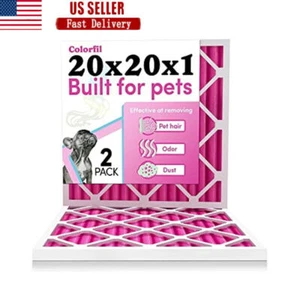 Air Filter MERV 8 Pets Deodorizing HVAC System Pet Hair Removal 2 Pack New - Picture 1 of 7