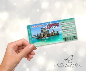 Boleto Disney Cruise - ¡PERSONALIZADO! tarjeta de embarque sorpresa revelar boleto - Imagen 1 de 12