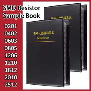 SMD Resistor Electronic Components Kit Assortment Sample Book 0201 0402 0603 - Picture 1 of 27