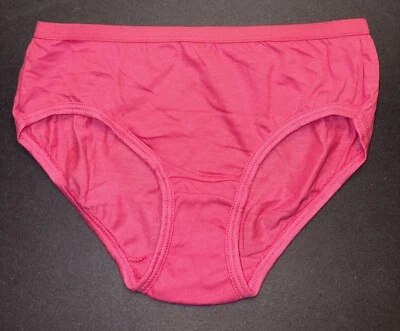 Fruit Of The Loom Girl Sz 12 Y2K Hi-Cut Cotton Bikini Panty Barbie Underwear - Image 1 of 3