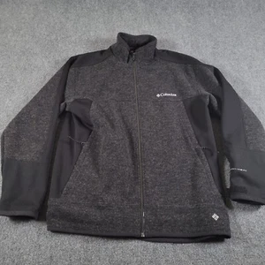 Columbia Omni Heat Jacket Mens M Gray Softshell Thermal Lined Wool Blend Coat - Picture 1 of 8